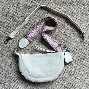 Anthropologie Urban Originals Mini Luna Crossbody Bag Cream
